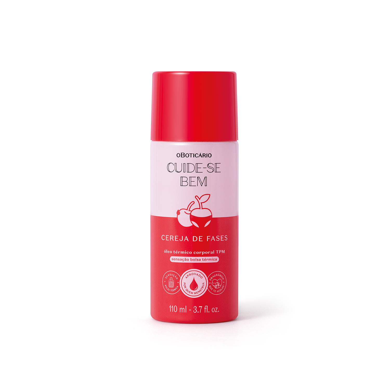 Óleo Térmico Corporal TPM Cuide-se Bem Cereja De Fases 110ml
