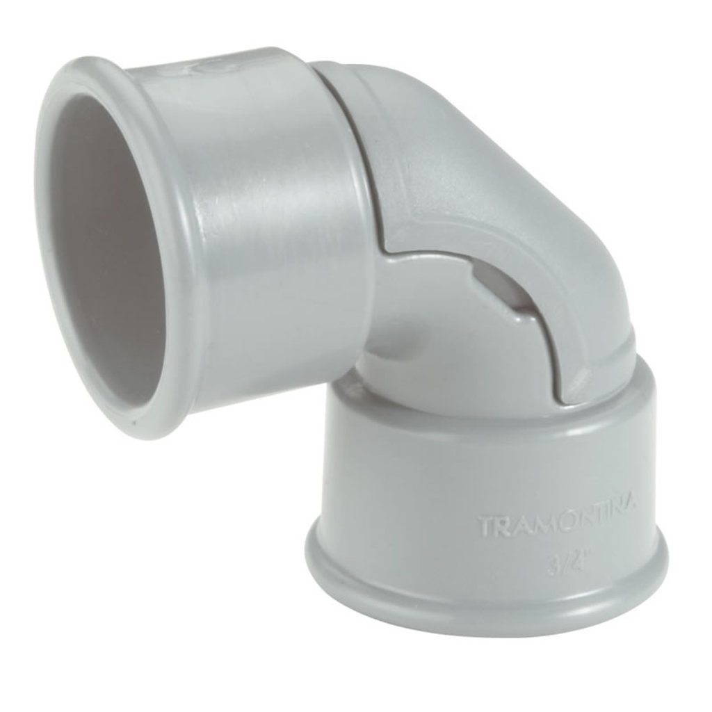 Cotovelo 90 Graus de 1/2" Cinza Plastibox Tramontina - 57256/001
