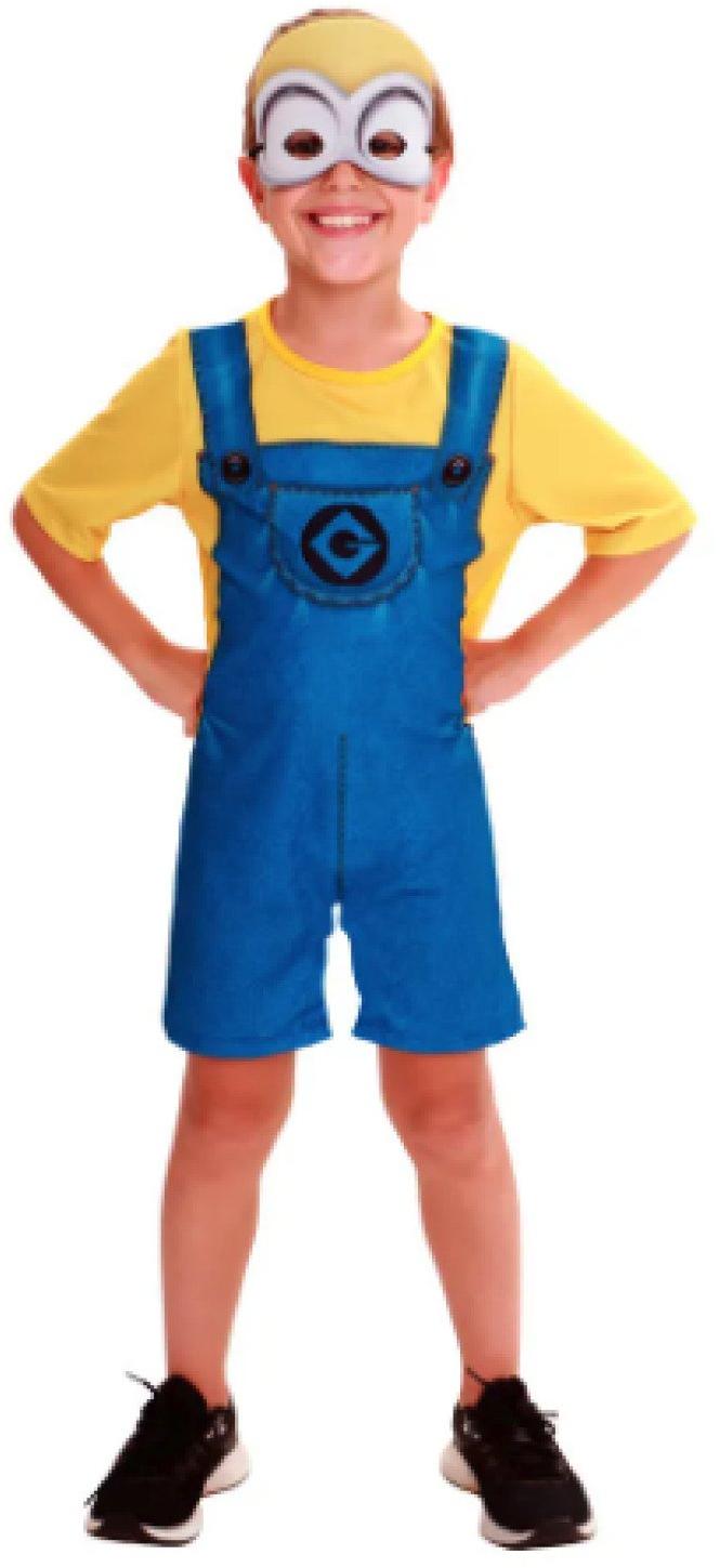 Fantasia Minions Bob Básica Tam G Super Magia
