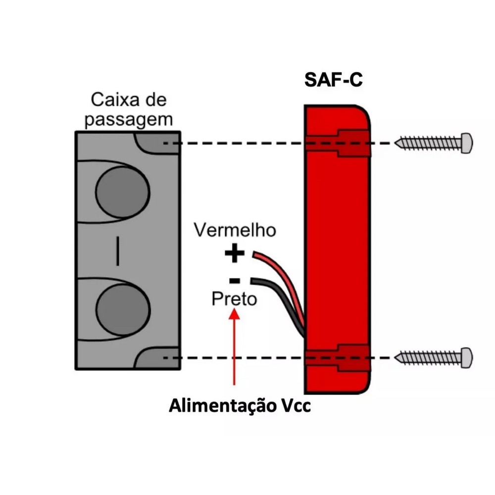 Sirene Audiovisual 24V Convencional SAF24C Ilumac