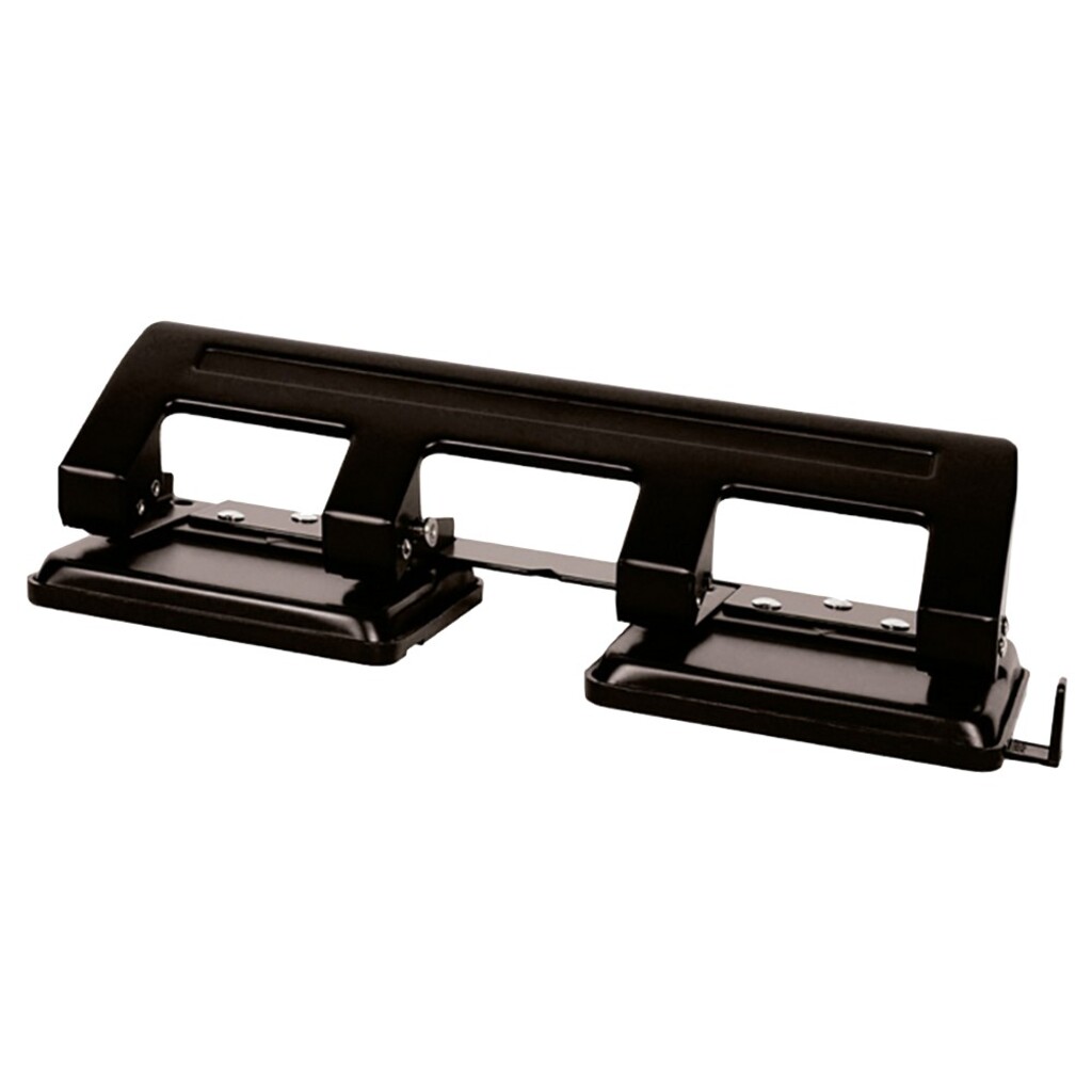 Perfurador de Papel Metal 20 Folhas 4 Furos Preto Brw - Unitário - PF1004