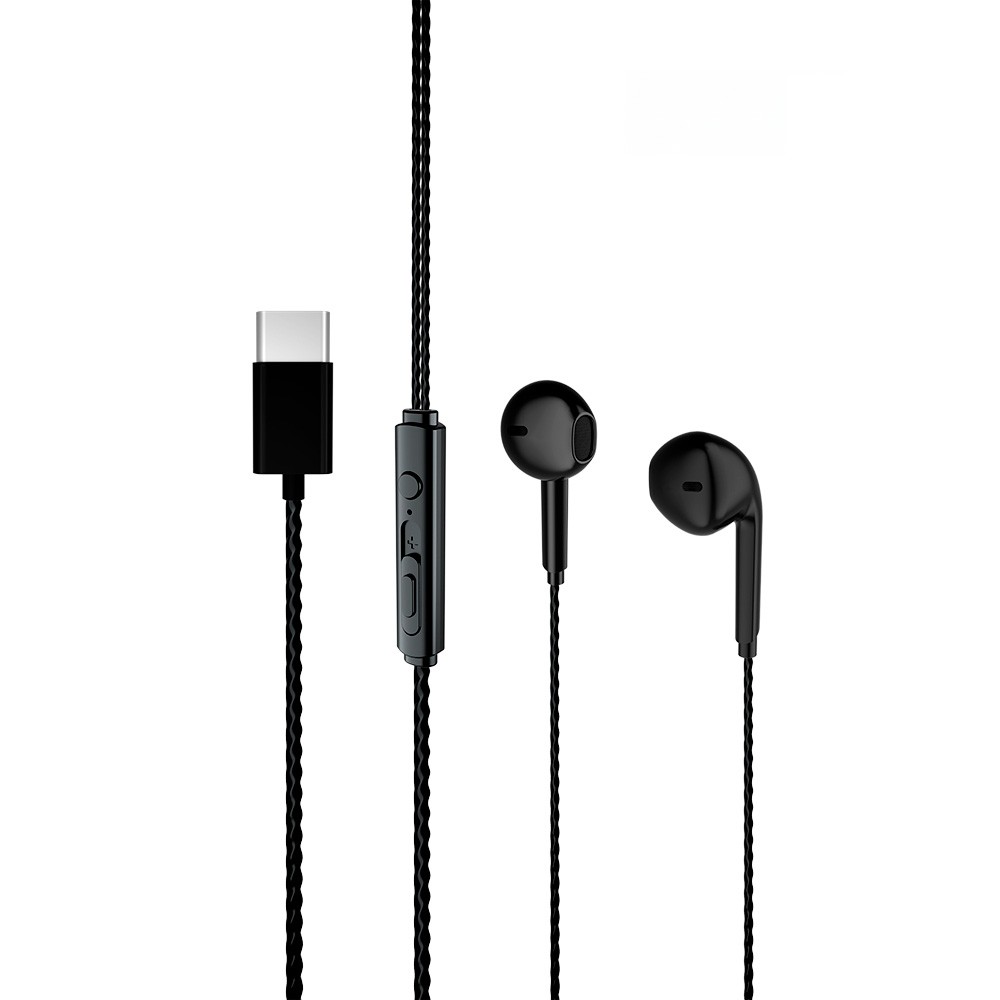Fone de Ouvido Intra-Auricular com Microfone USB-C Preto Lecoo EH104BKC