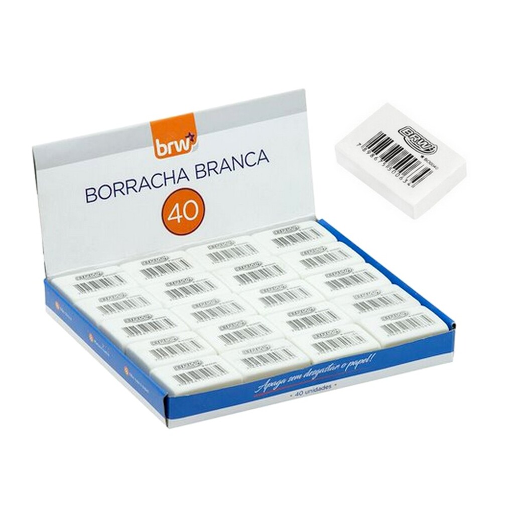 Borracha Branca N° 40 Caixa com  40 Unidades  - BRW - BO0040