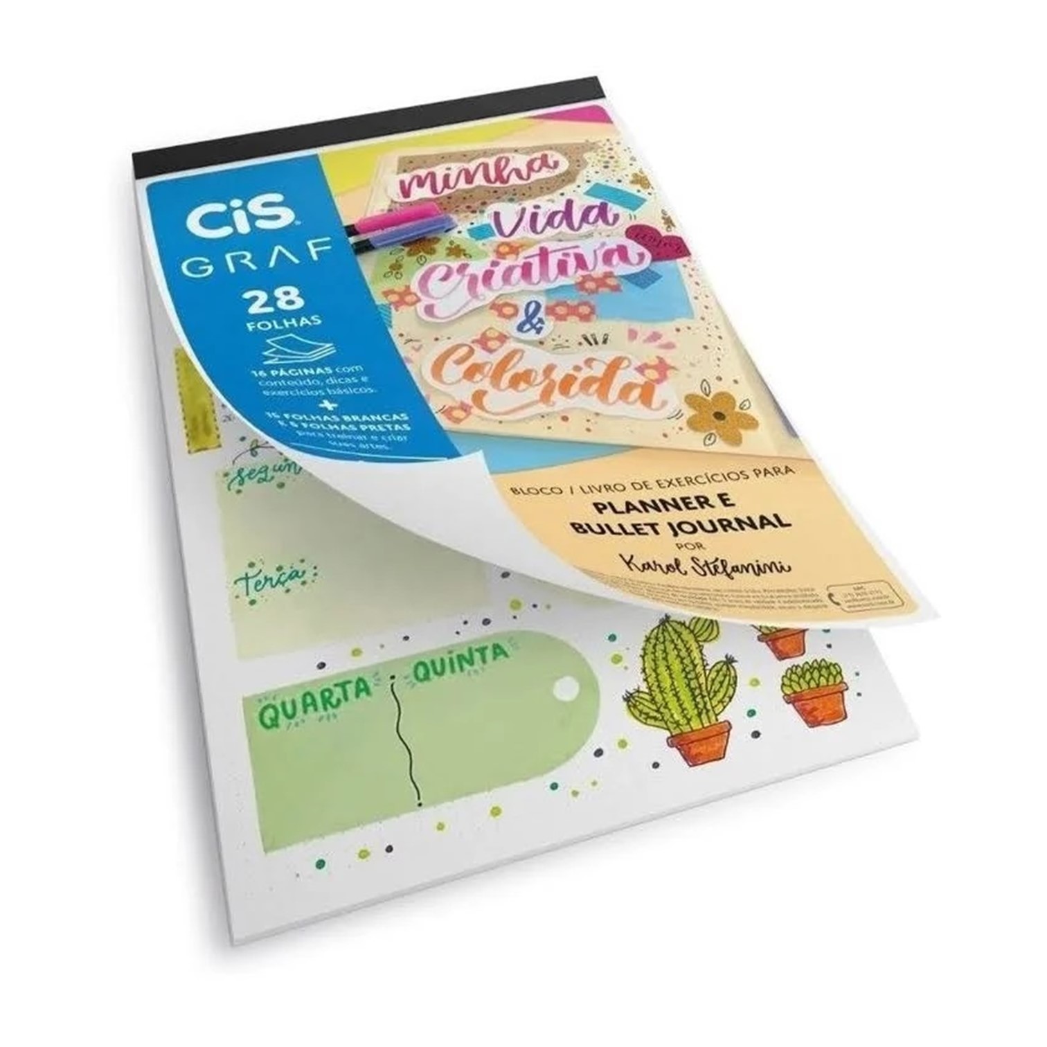 Bloco de Papel CIS para Planner Bullet A4 180 Gramas 28 Folhas