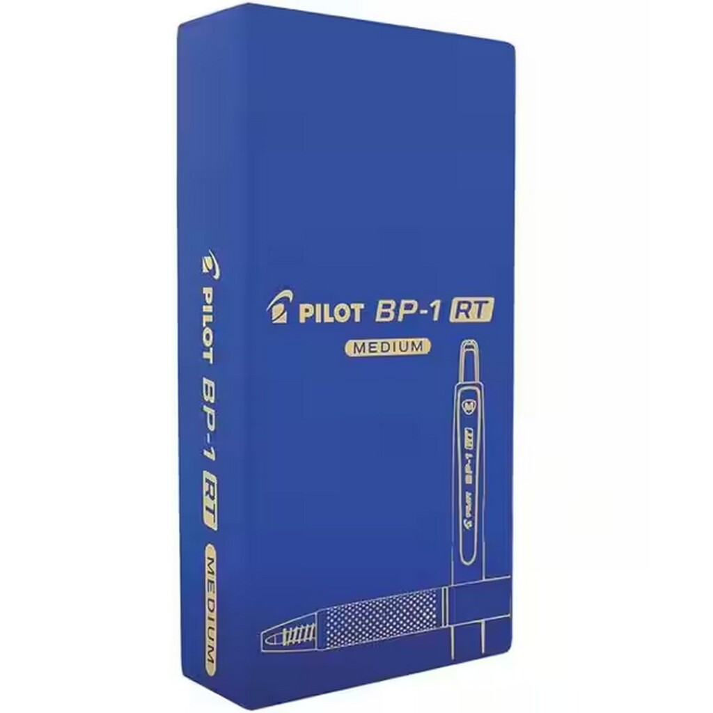 Caneta Esferográfica Azul 1,0mm Pilot Retrátil - Caixa com 12 Unidades - BP-1RT