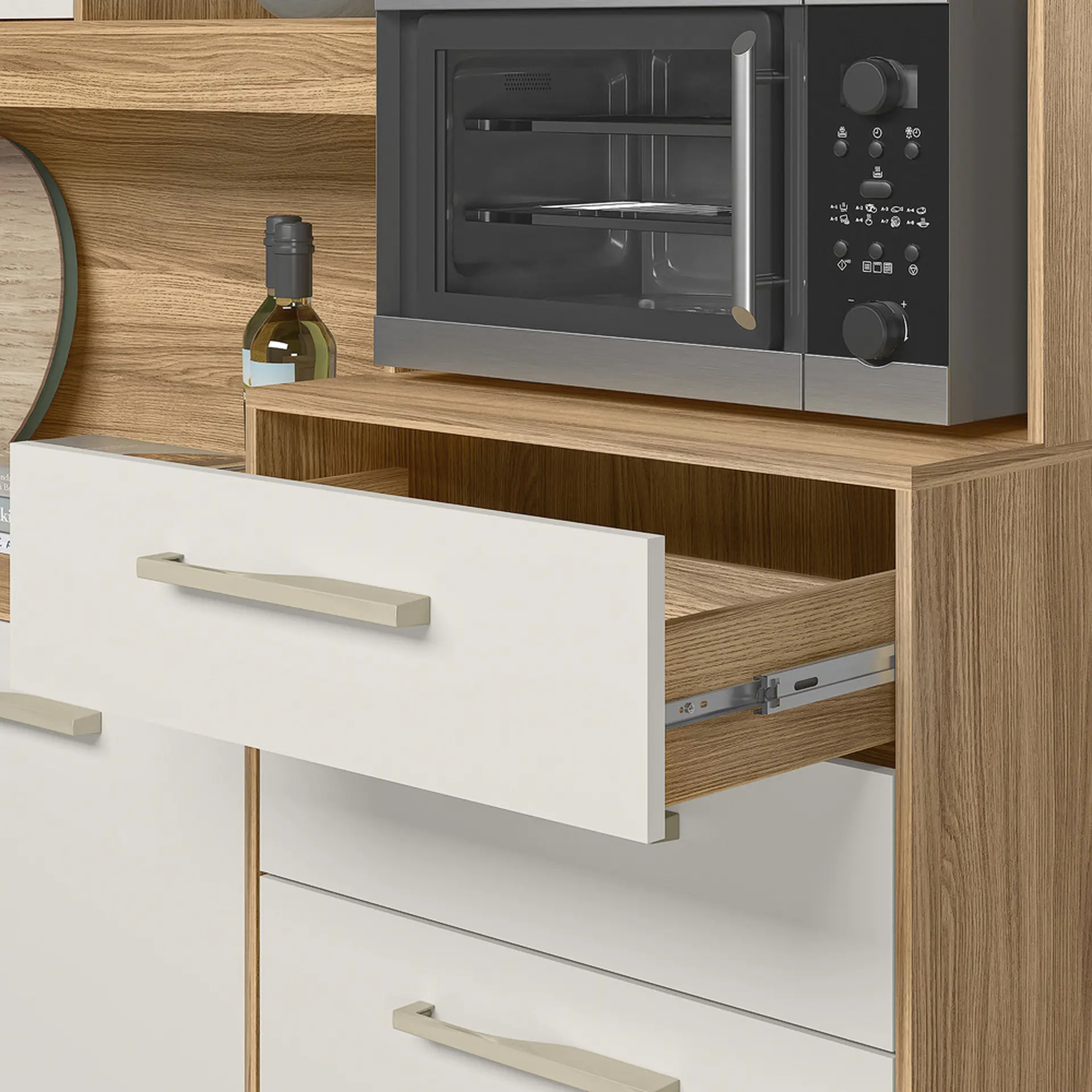Cozinha Compacta 8 Portas 2 Gavetas em MDP Hortelã Nicioli