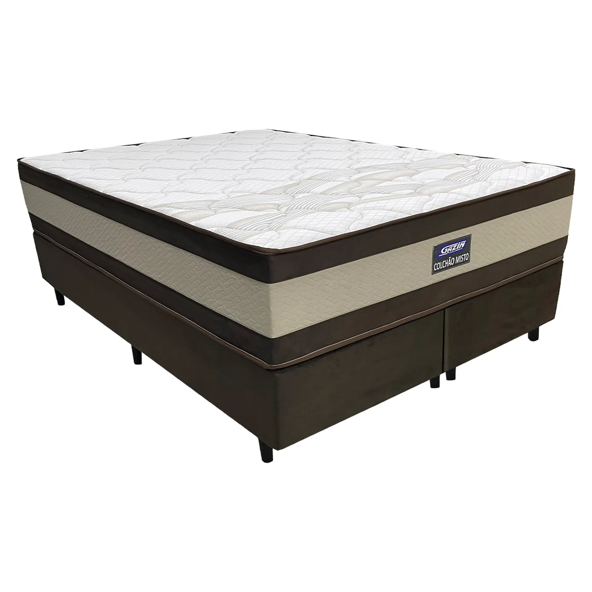 Colchão Cama Box Gazin Espuma Queen Size Misto Duo Extra 158x198