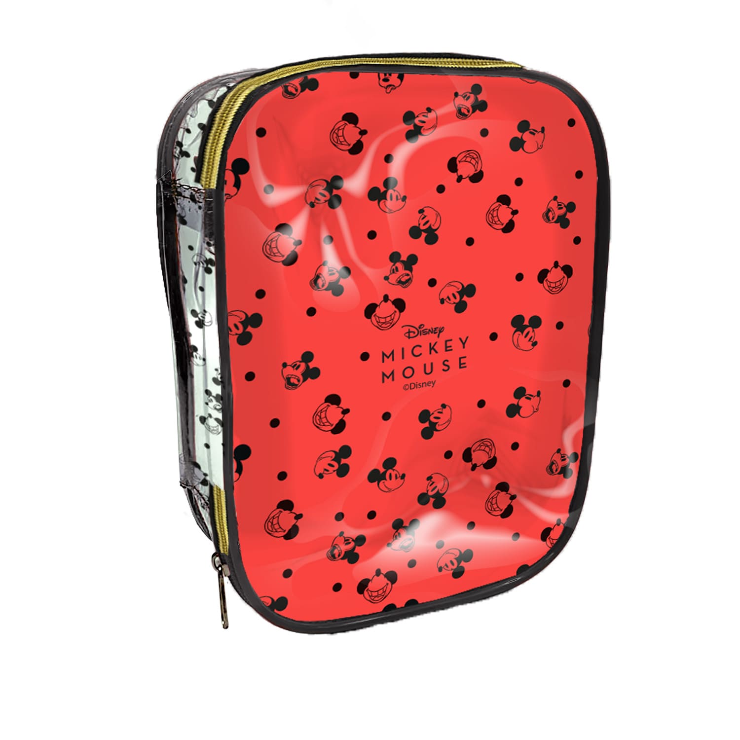 Estojo Escolar DAC Baú Mickey Mouse Grande em PVC Cristal