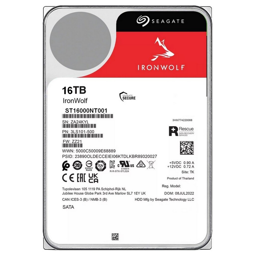 Hard Disk CFTV 16 TB Sata 6 Gb/s Seagate SkyHawk 7200 RPM - ST16000NT001