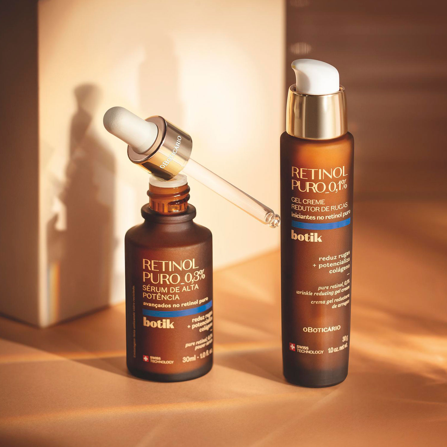 Combo Botik Retinol Puro: Sérum Facial 30ml+ Gel Creme Redutor de Rugas 30g