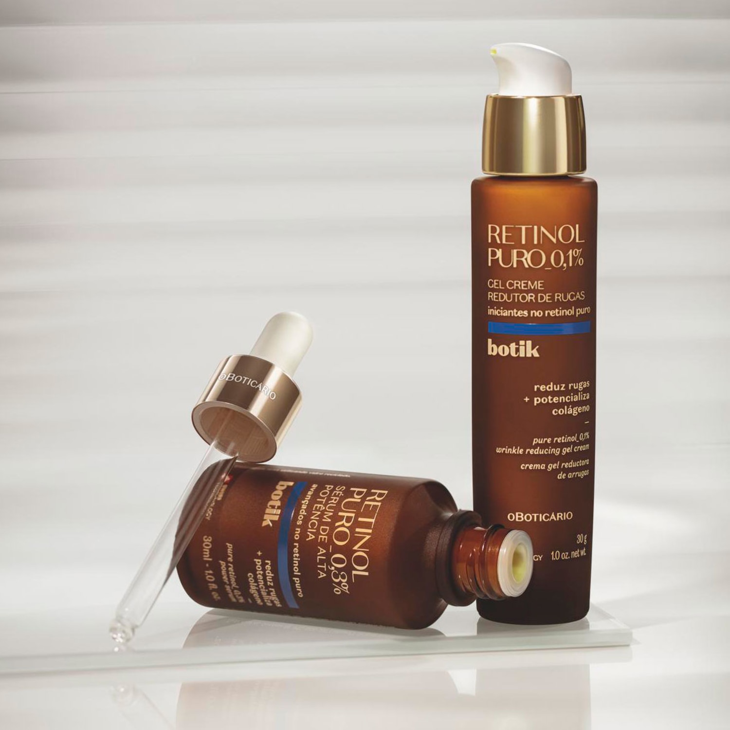 Combo Botik Retinol Puro: Sérum Facial 30ml+ Gel Creme Redutor de Rugas 30g