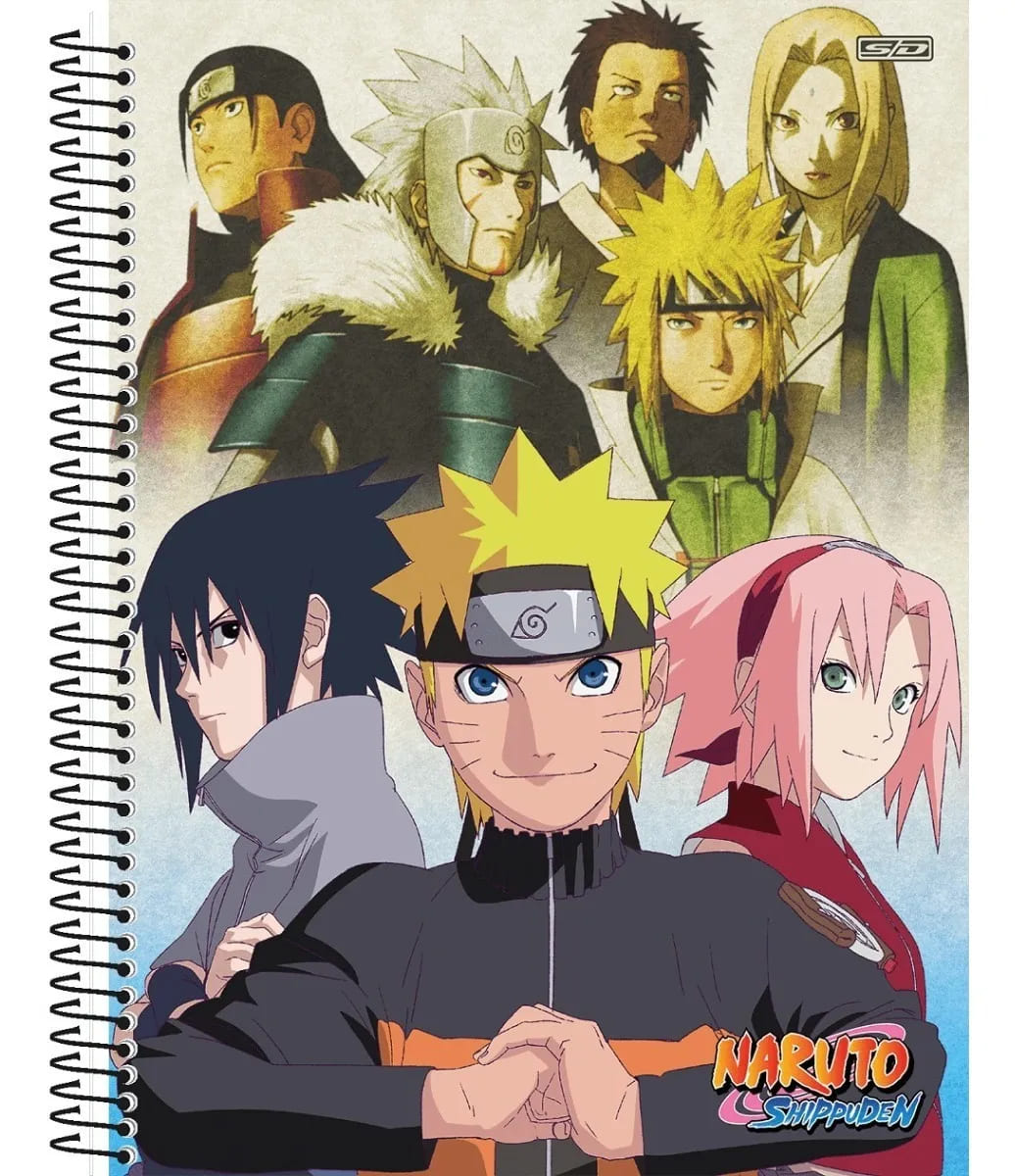 Caderno Universitário São Domingos Naruto Espiral Capa Dura 160 Folhas 10x1 Sortido