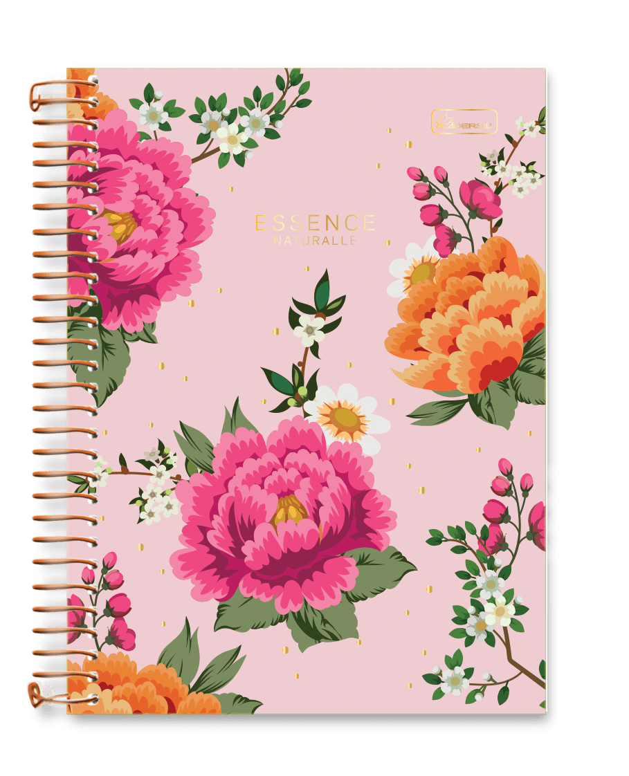 Caderno Universitário Cadersil Essence Naturalle Médio Colegial 80 Folhas 1 Matéria Sortido