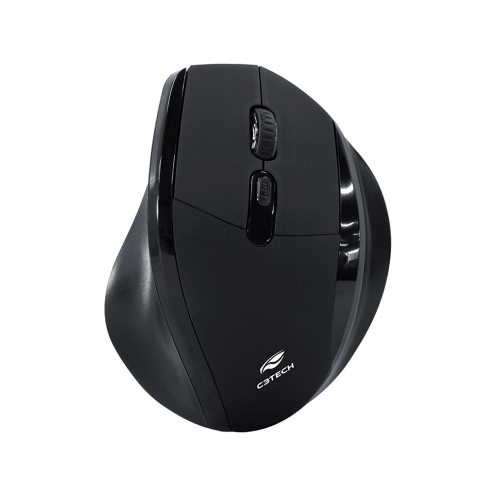 Mouse Sem Fio C3tech Ergonômico M-W120BK 1600 DPI Preto