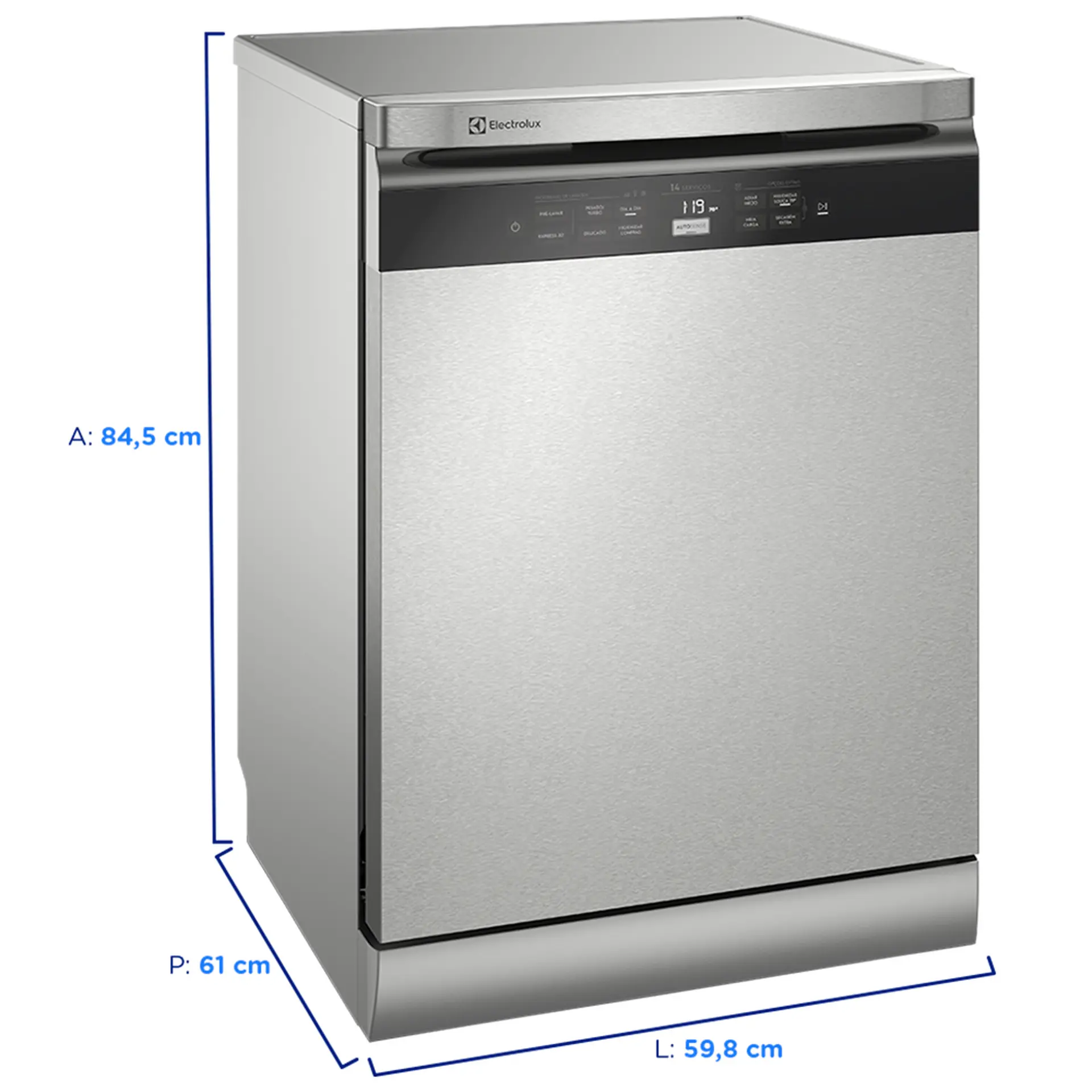 Lava-Louças Electrolux 14 Serviços Função Higienizar Compras LL14X - Inox - 110 Volts