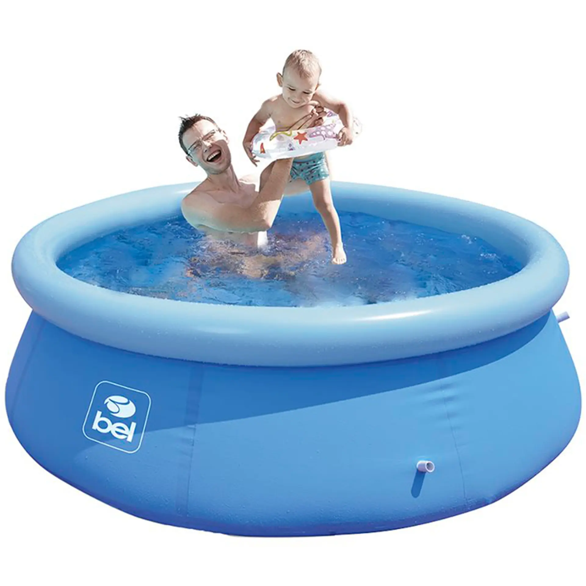 Piscina Inflável PVC e Poliéster Parede Tripla Belfix Redonda 1000L - Azul