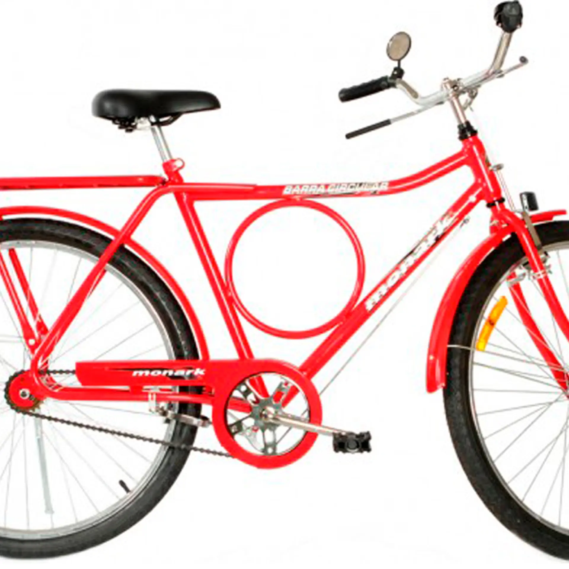 Bicicleta Aro 26 Monark Barra Circular Freio Varão - Vermelho
