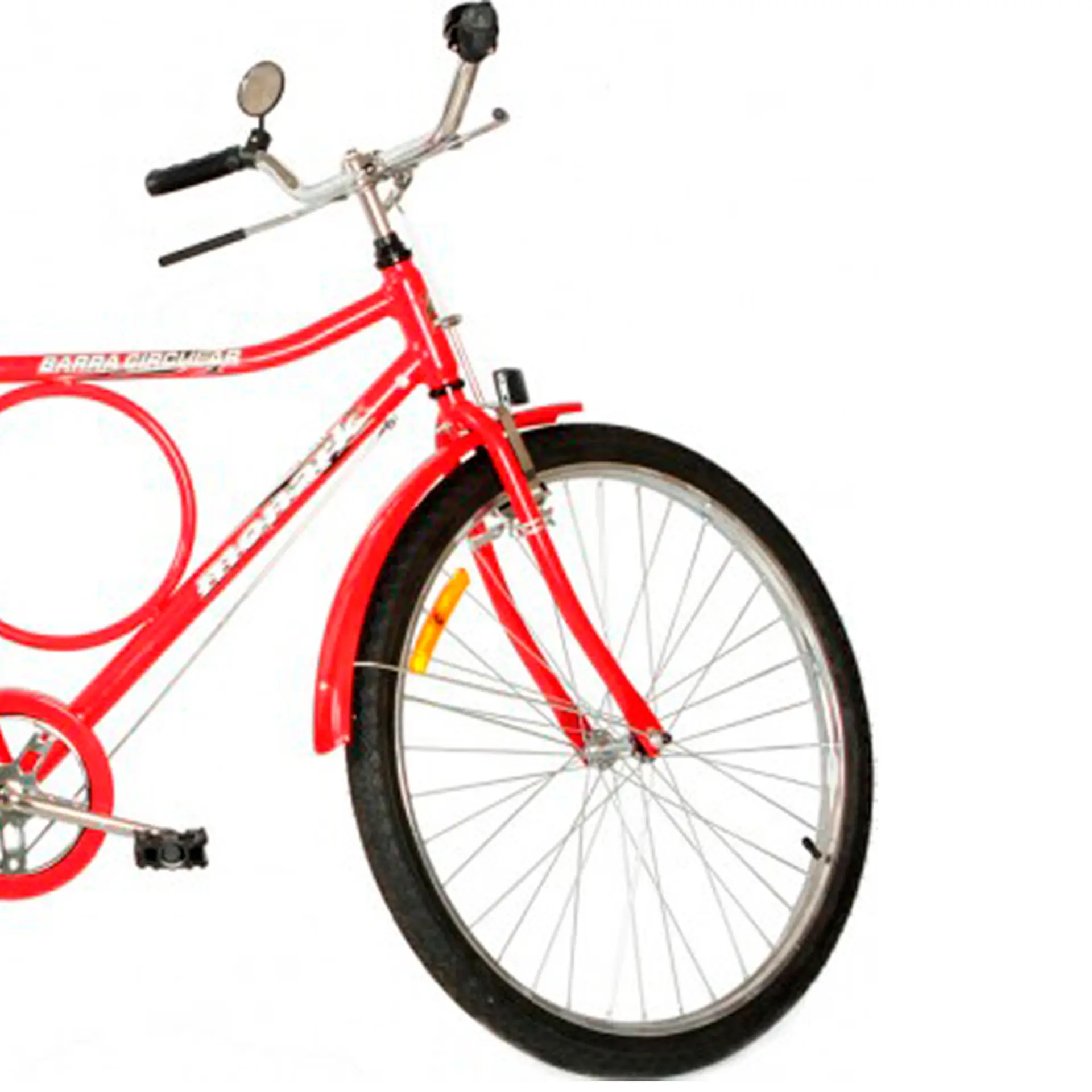 Bicicleta Aro 26 Monark Barra Circular Freio Varão - Vermelho