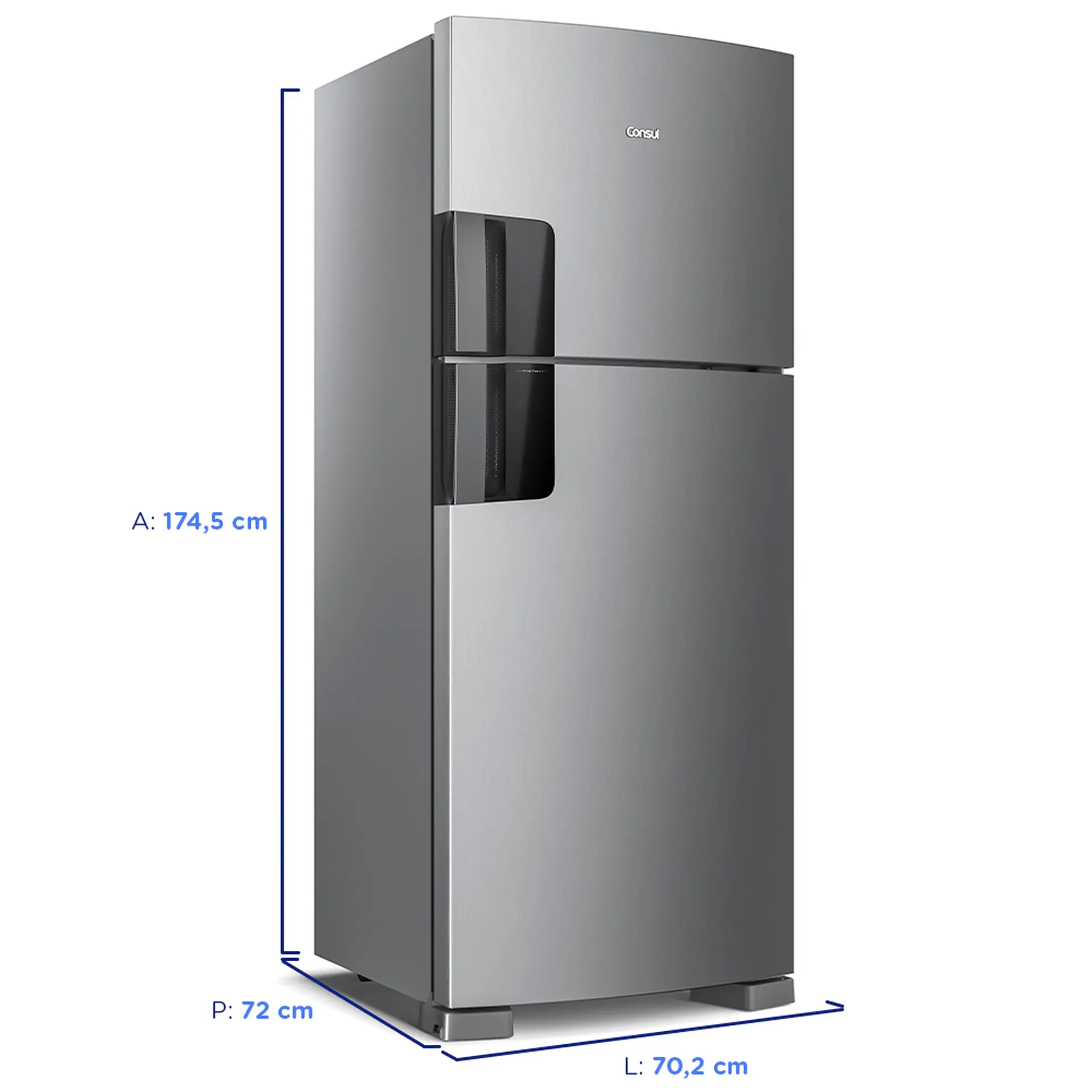 Geladeira Consul 412L Frost Free Duplex CRM50MK - Inox - 220 Volts