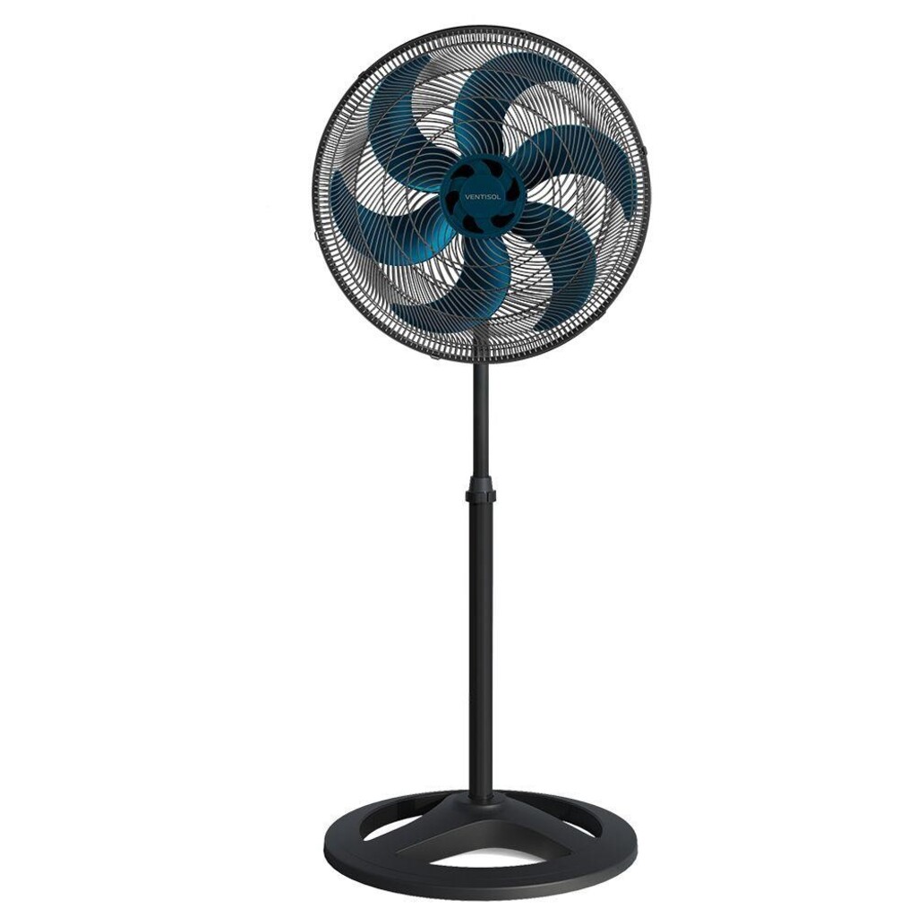 Ventilador de Coluna Ventisol Turbo 50CM 127 Volts 135 Watts 6 Pás Preto/Azul - 10040