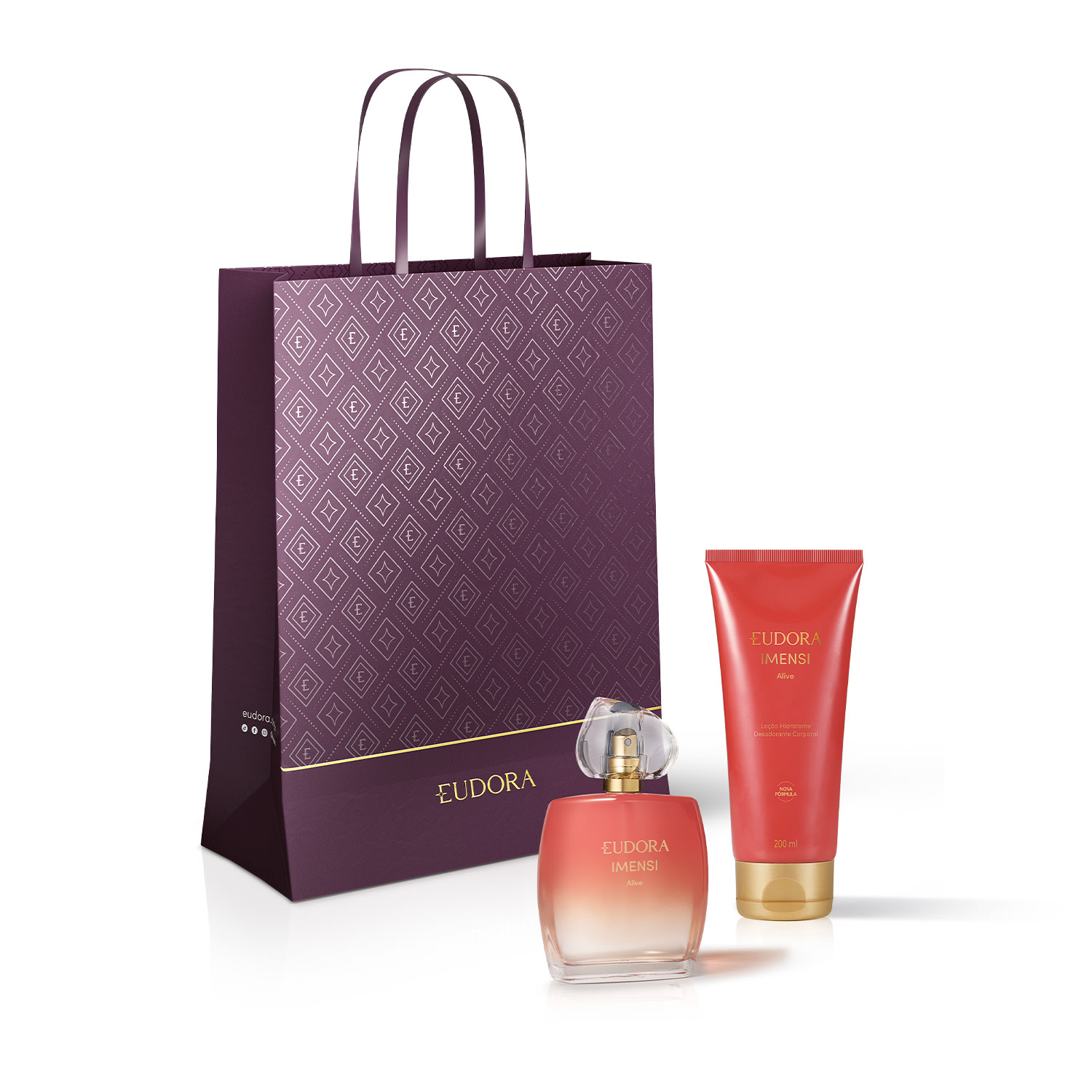Combo Imensi Alive Desodorante Colônia 100ml + Loção Corporal 200ml + Sacola M