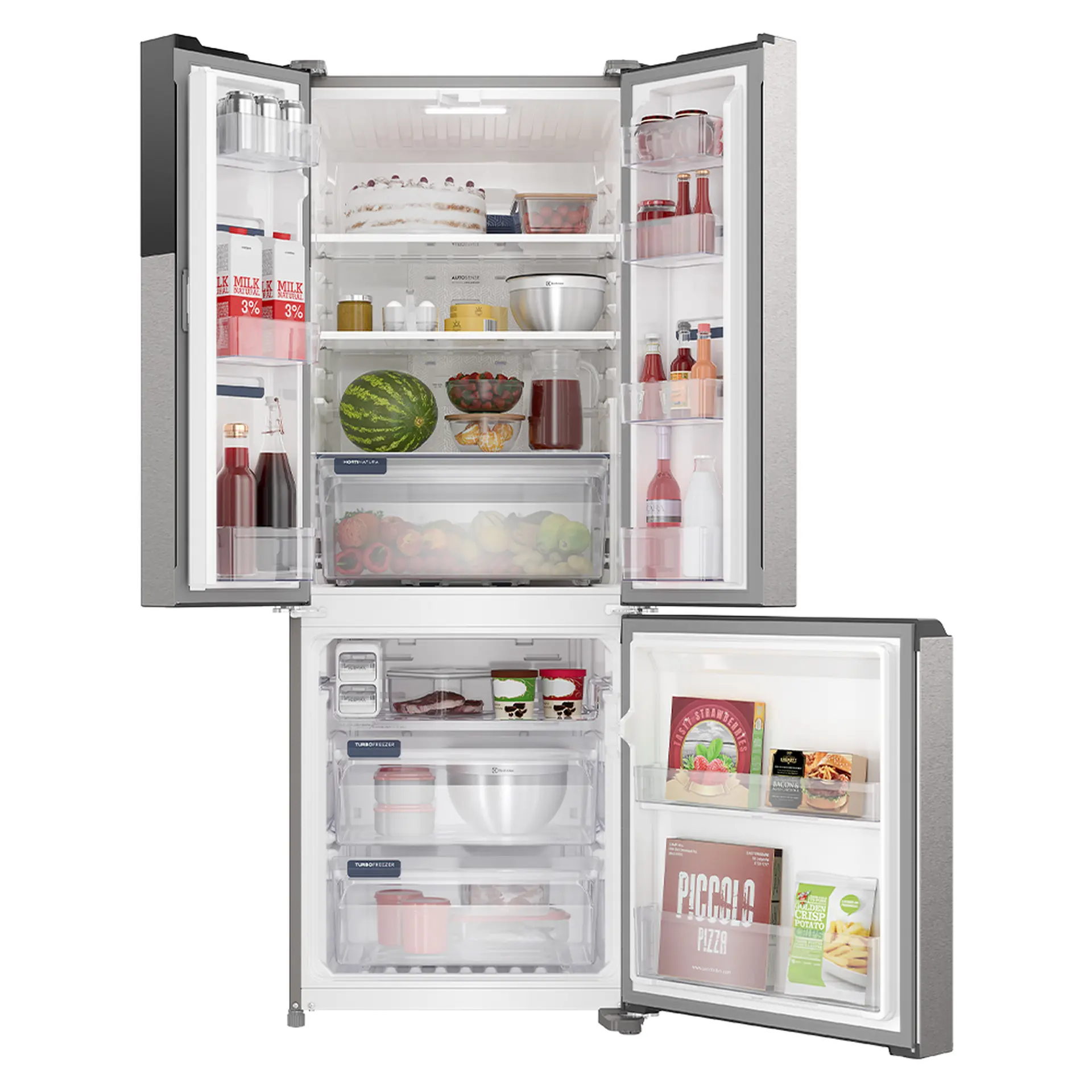 Geladeira Refrigerador Electrolux 480L Frost Free 3 Portas IM7S - Prata - 110 Volts