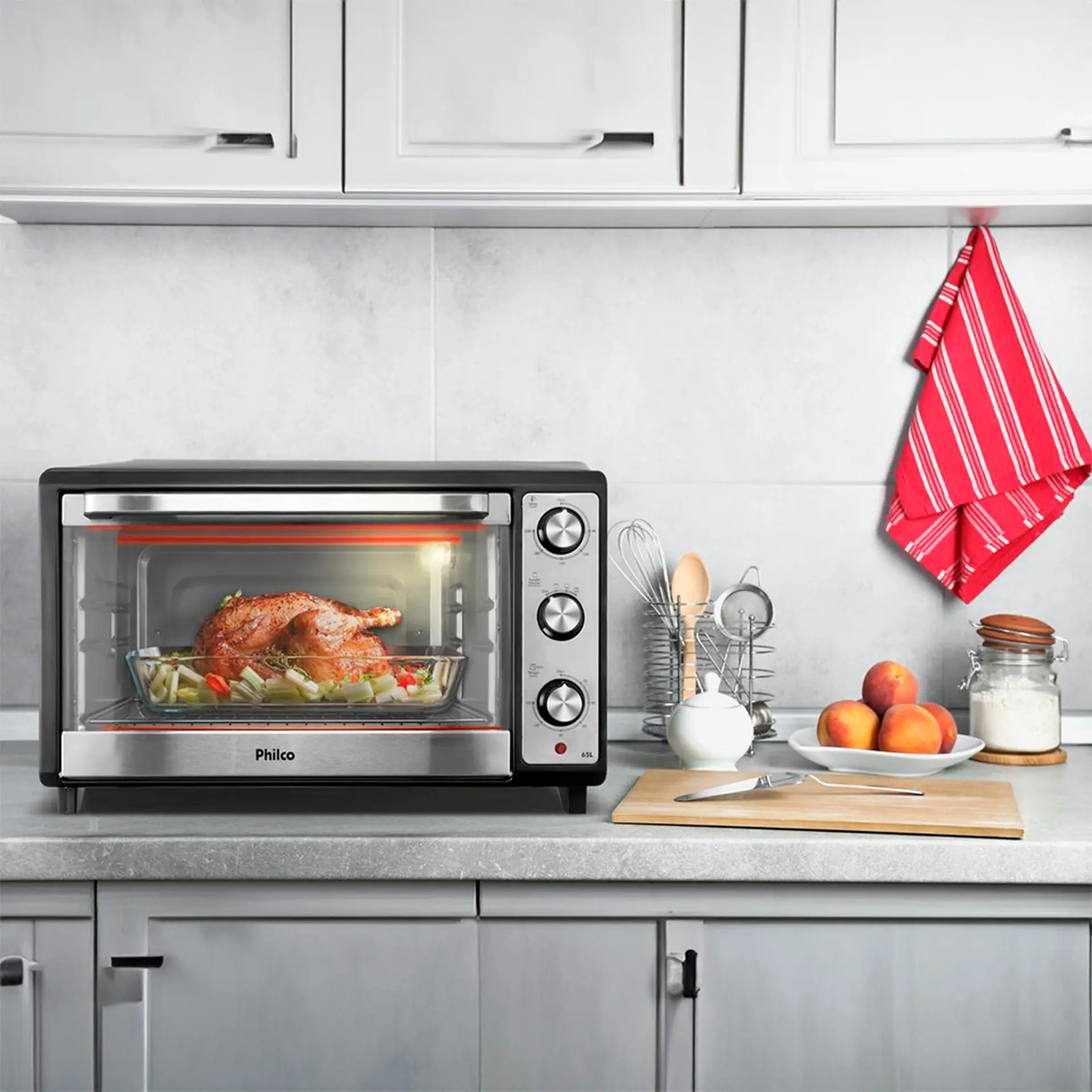 Forno Elétrico de Bancada 65L Philco PFE65 Dourador 2000W - Preto - 110 Volts