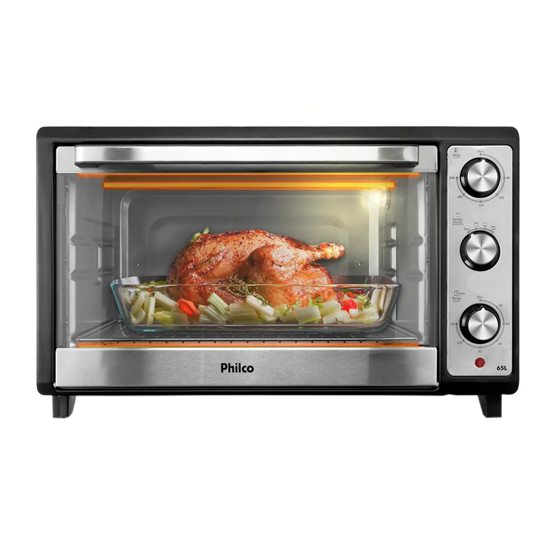 Forno Elétrico de Bancada 65L Philco PFE65 Dourador 2000W - Preto - 110 Volts