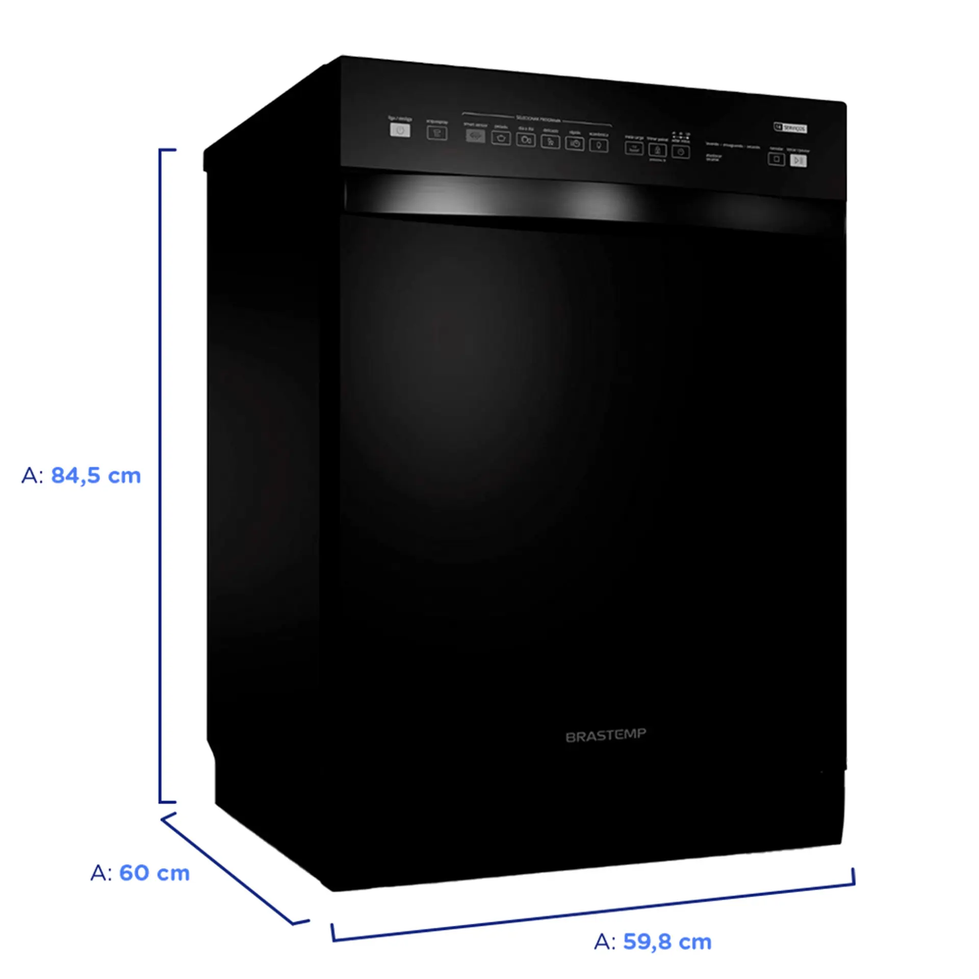 Lava-Louças Brastemp 14 Serviços Função AcquaSpray BLF14BE - Preto - 110 Volts
