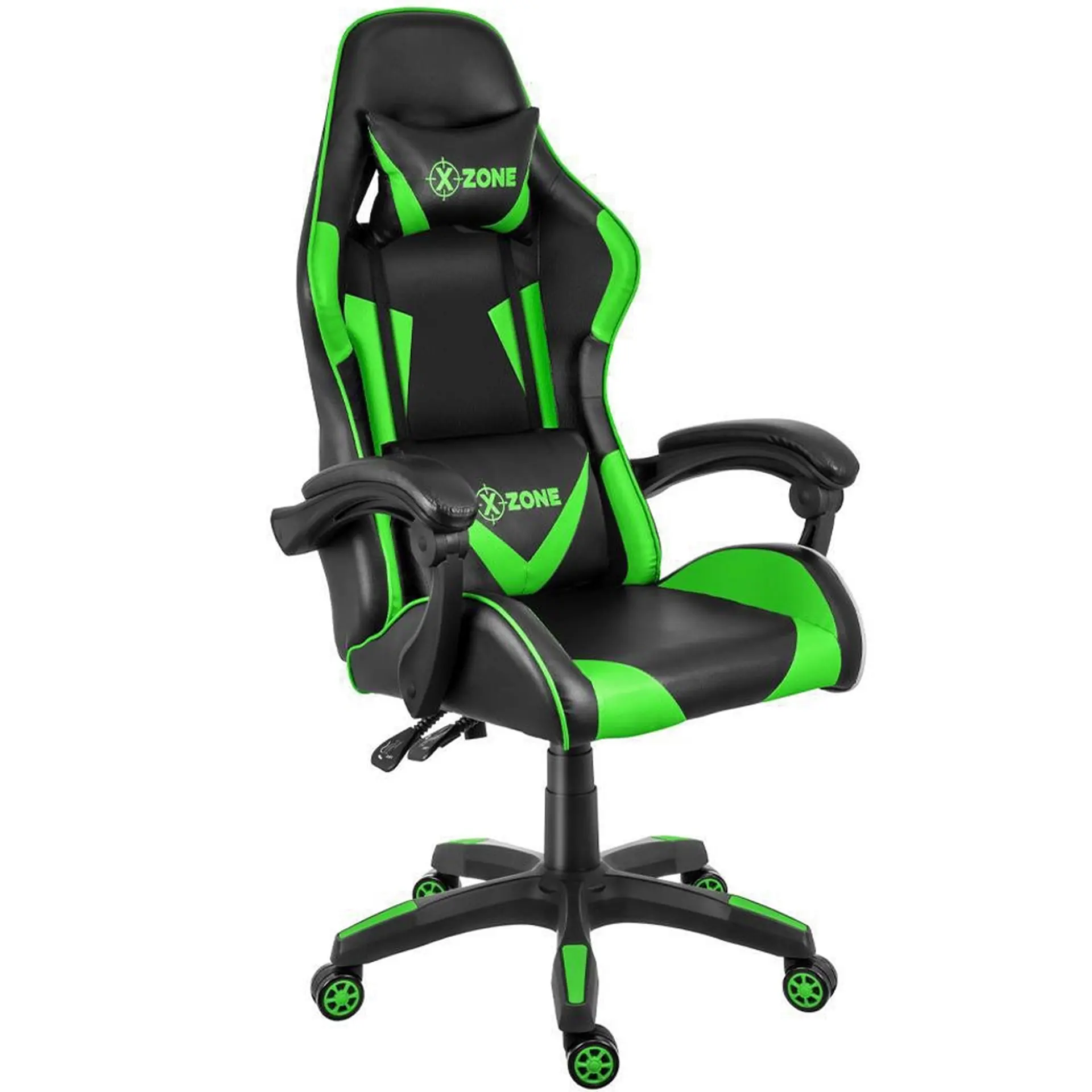 Cadeira Gamer Xzone CGR01GR Rodízios Pistão a Gás e Encosto Reclinável - Preto/Verde