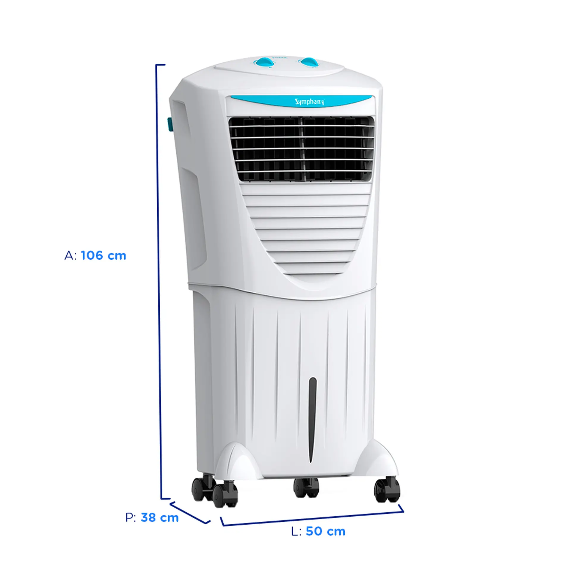 Climatizador de Ar Portátil Symphony Hi Coll 45L 3 Velocidades - Branco - 220 Volts