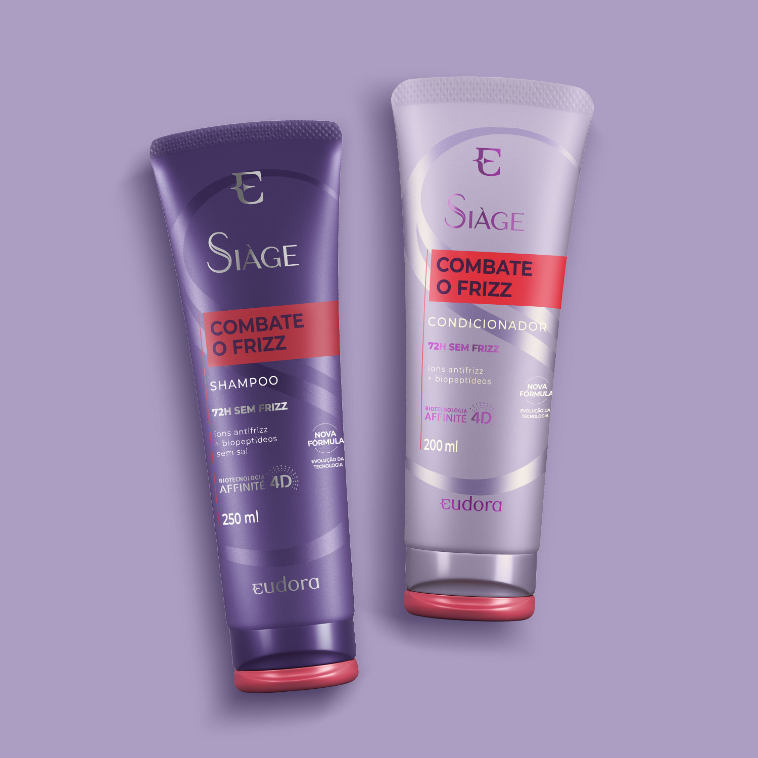 Combo Siàge Combate o Frizz: Shampoo 250ml + Condicionador 200ml