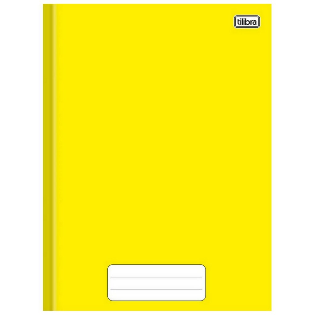 Caderno Brochura Capa Dura Costurado 80 Fls 140x200 Amarelo - Unitário Tilibra 235857
