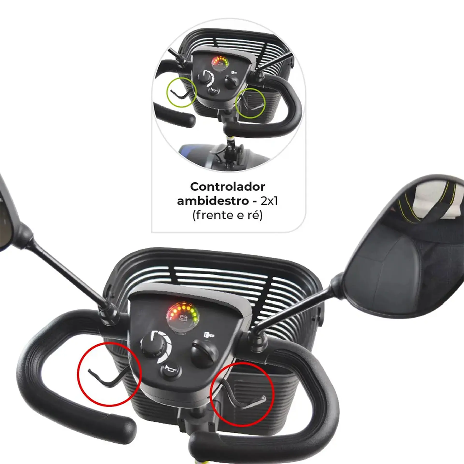 Scooter Elétrica Dellamed LB 270W Freio Eletromagnético 136 KG - Bivolt