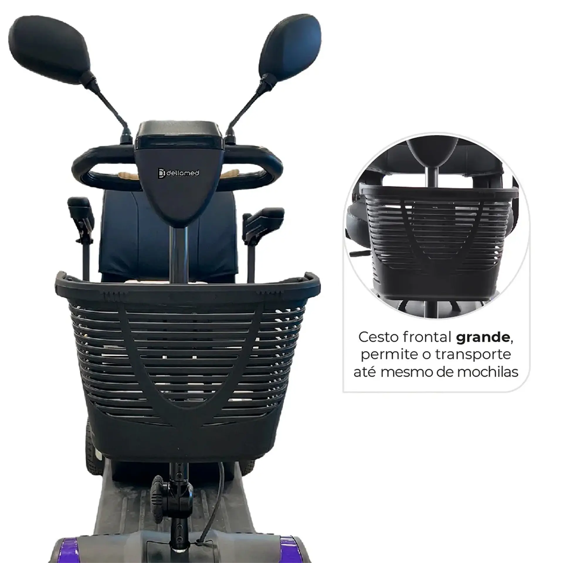 Scooter Elétrica Dellamed LB 270W Freio Eletromagnético 136 KG - Bivolt