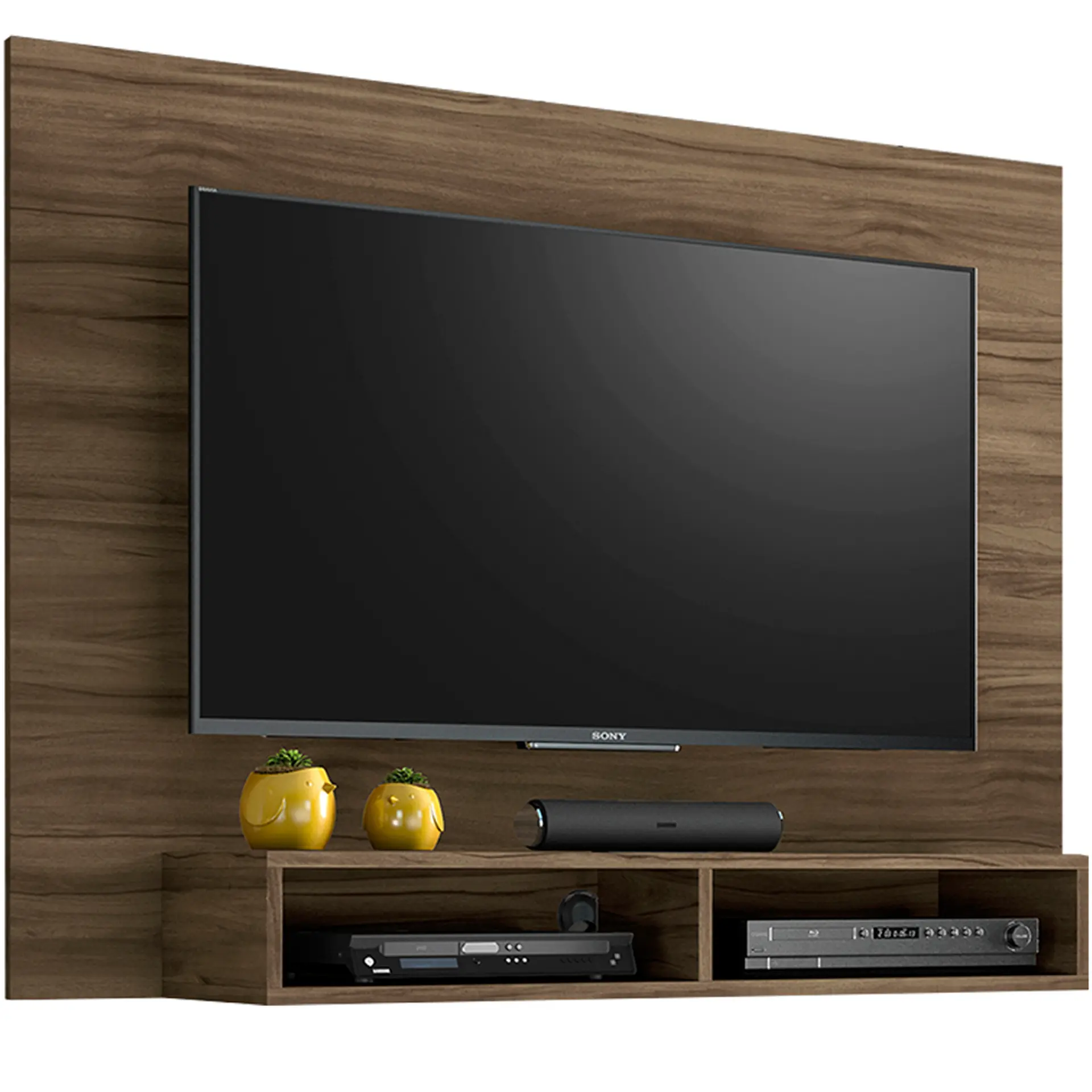 Painel para TV até 49" com Nichos Eros Notável - Nogal