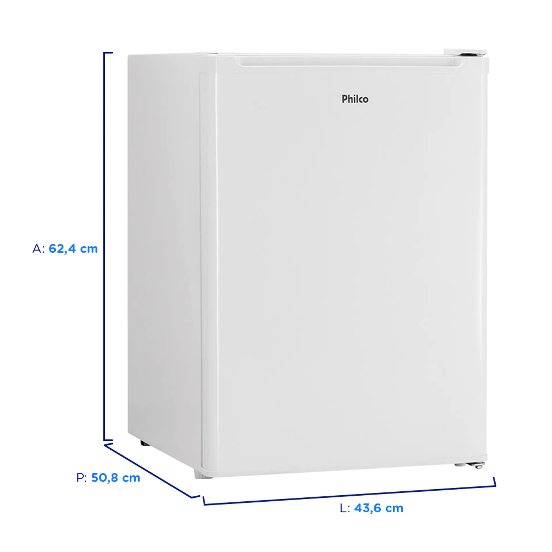 Frigobar Philco 68L 1 Porta Degelo Manual PH85N Porta Reversível - Branco - 220 Volts