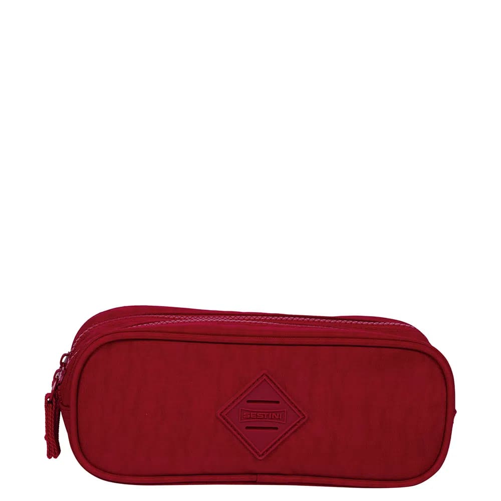 Estojo Escolar Sestini Crinkle Vermelho 2 Divisórias