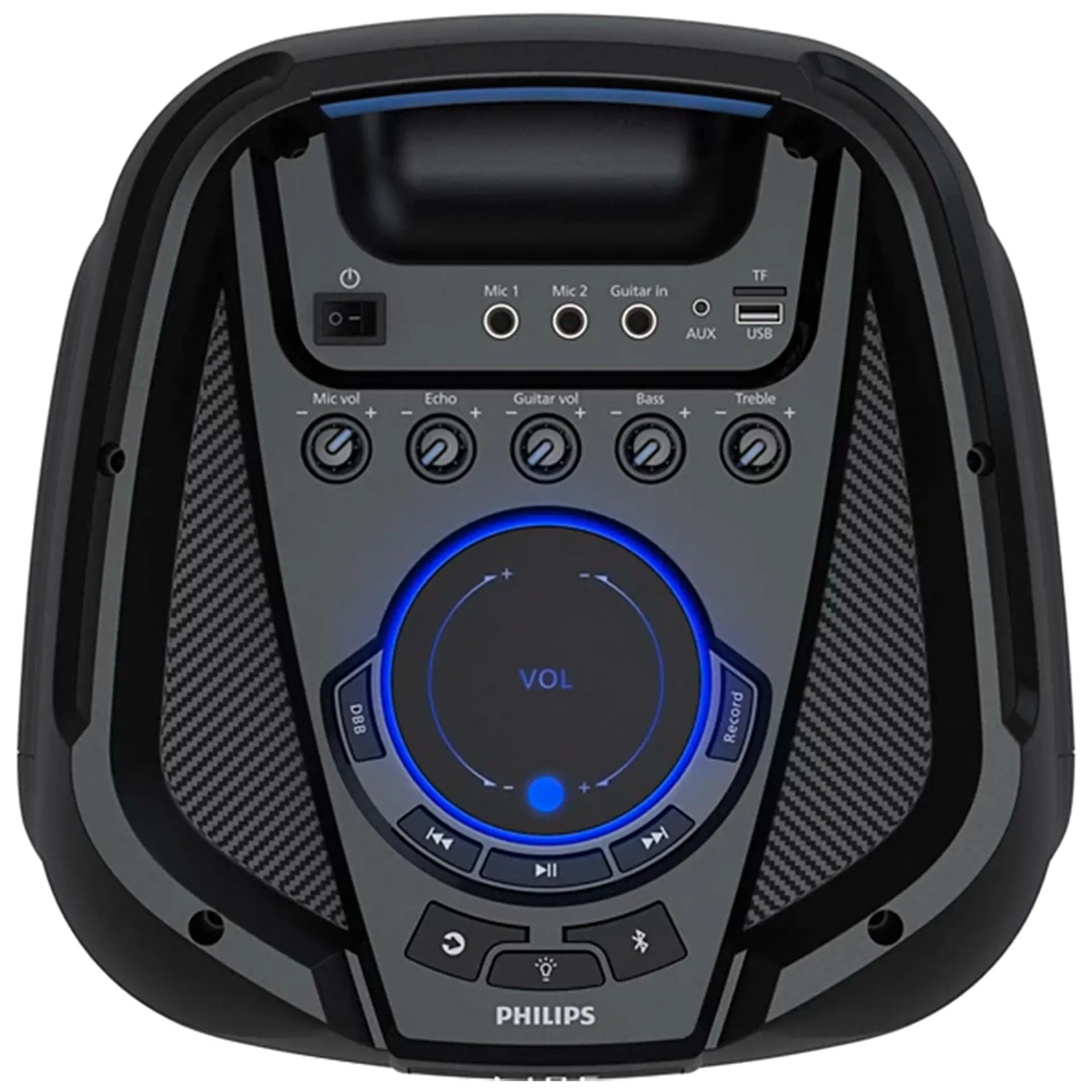 Caixa de Som Portátil Philips Party Speaker 1300W Bluetooth - Preto