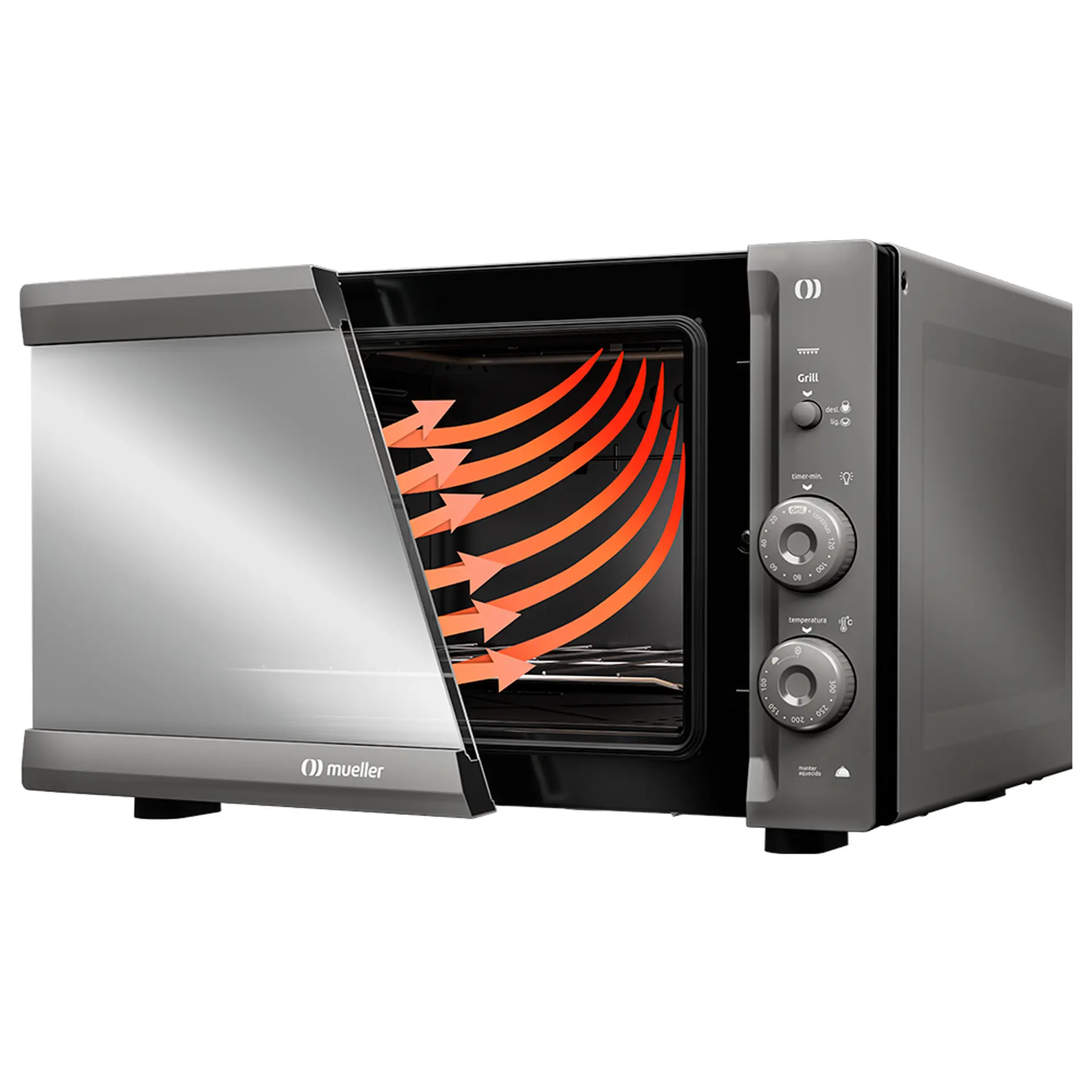 Forno Elétrico de Bancada Mueller 50L Gril Espelhado MFB50F - Espelhado - 110 Volts