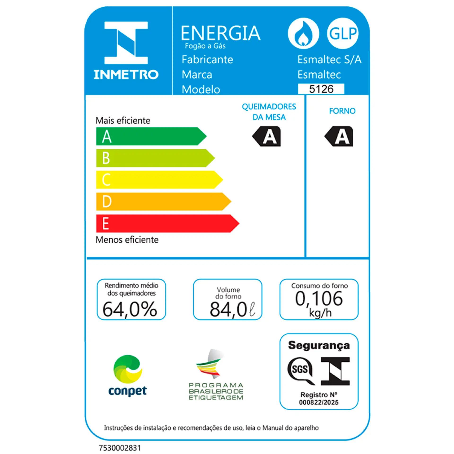 Fogão Esmaltec Ideal Top 5 Bocas Automático Mesa de Vidro - Preto - Bivolt