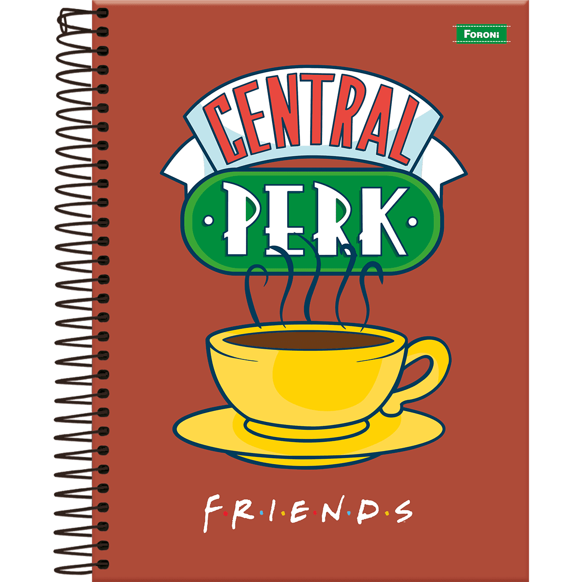 Caderno Universitário Foroni College Friends 80 Folhas 1x1 Sortido