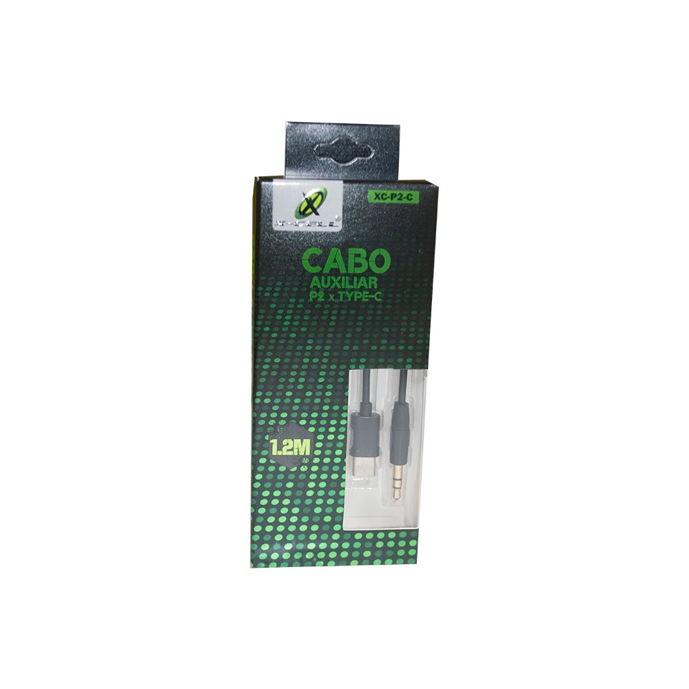 Cabo USB X-Cell Type C Macho P2 Macho 1,2m Preto XCP2C