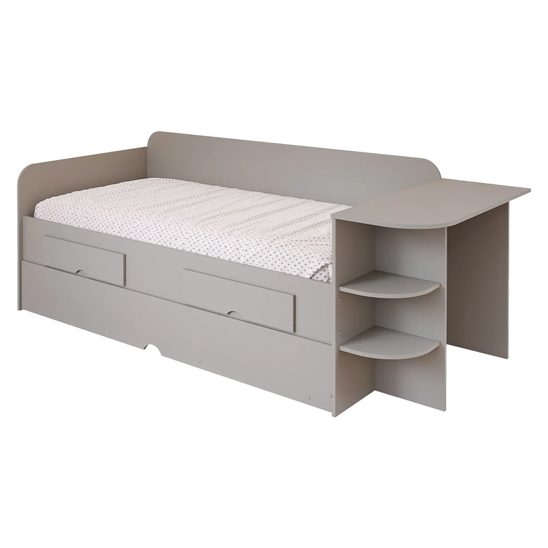 Sofá Cama Cimol Bibox Helena MDF com Escrivaninha - Fendi