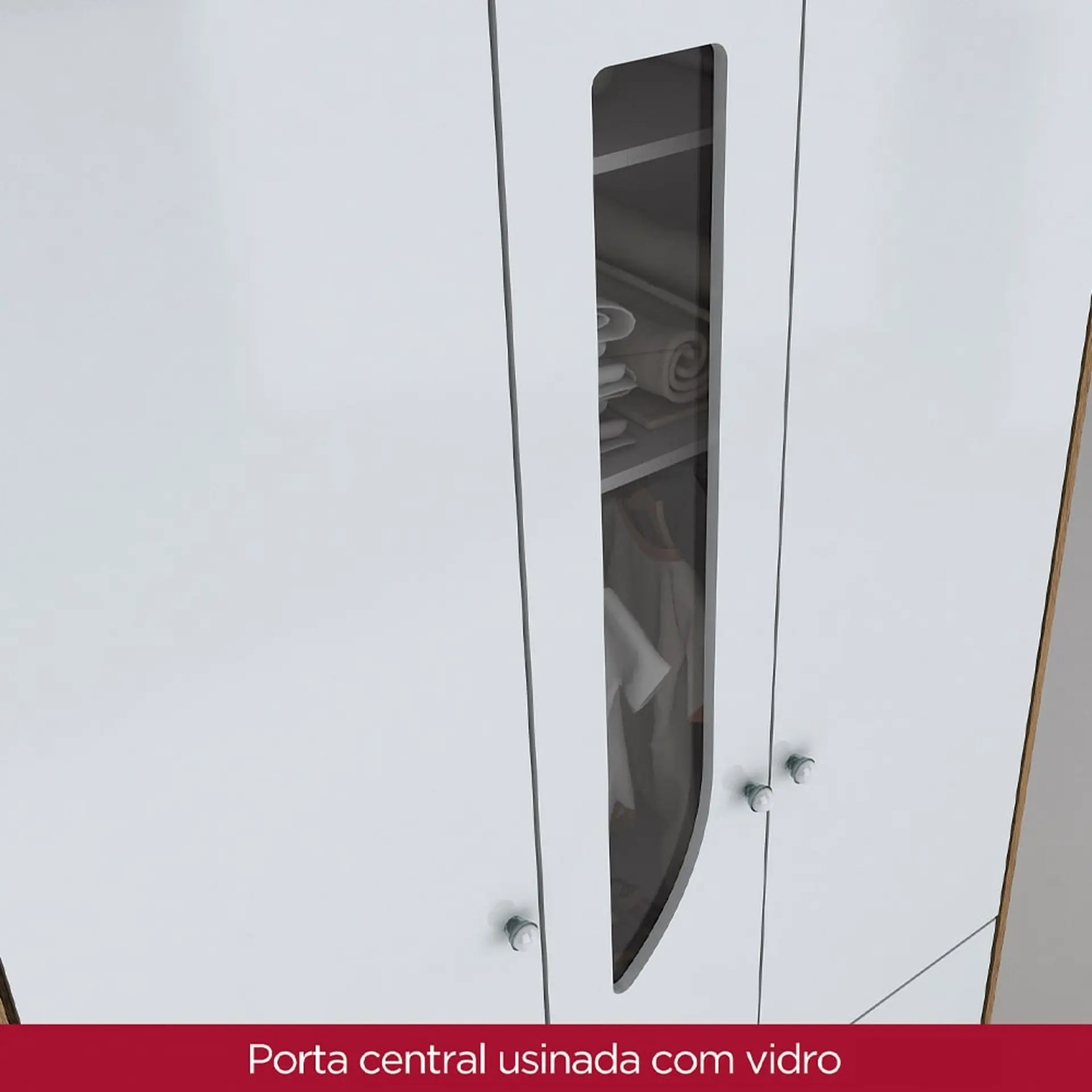 Quarto de Bebê Completo Berço Cômoda + Guarda-Roupa Pão de Mel Henn - Rustico/Branco