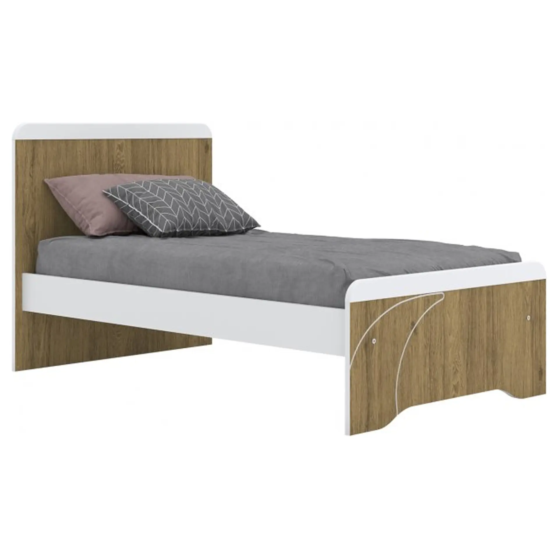 Quarto de Bebê Completo Berço Cômoda + Guarda-Roupa Pão de Mel Henn - Rustico/Branco