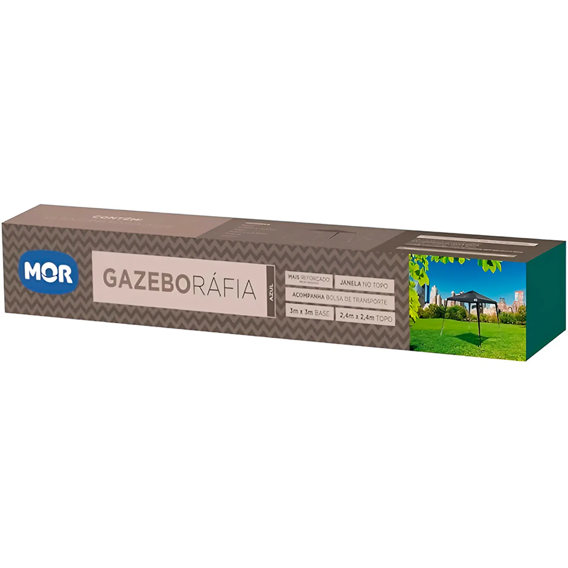 Tenda Gazebo Mor Ráfia 240cm x 300cm com Sacola - Azul