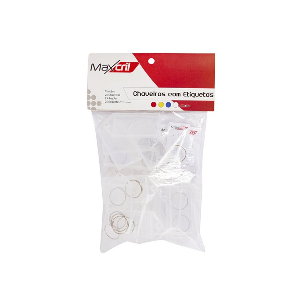 Organizador de Chaves Branco Maxcril com 25 Unidades - 10180014