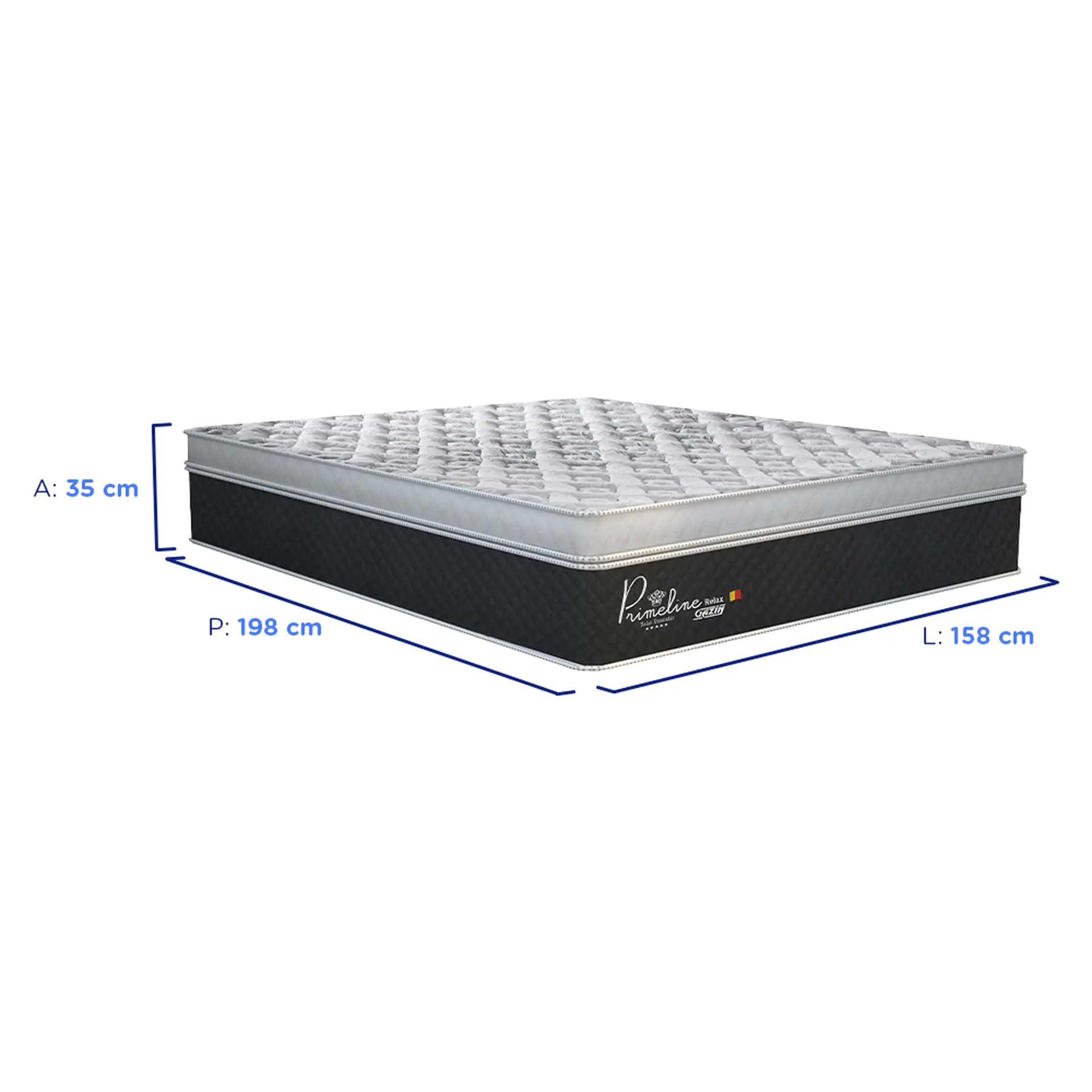 Colchão Cama Box Gazin Molas BlueWave Queen Size Primeline Relax 158x198