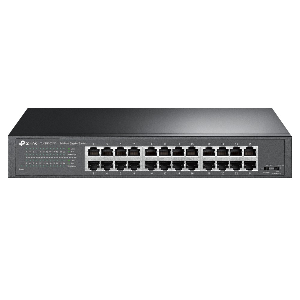 Switch Tp-Link TLSG1024D 24 Portas 10/100/1000Mbps Montável Mesa ou Rack